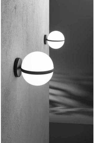 Applique per esterno IP44 in acrilico PMMA base in alluminio pressofuso nero lampada 1XE27 non inclusa ORBIT Applique per esterno IP44 in acrilico PMMA base in alluminio pressofuso nero lampada 1XE27 non inclusa ORBIT